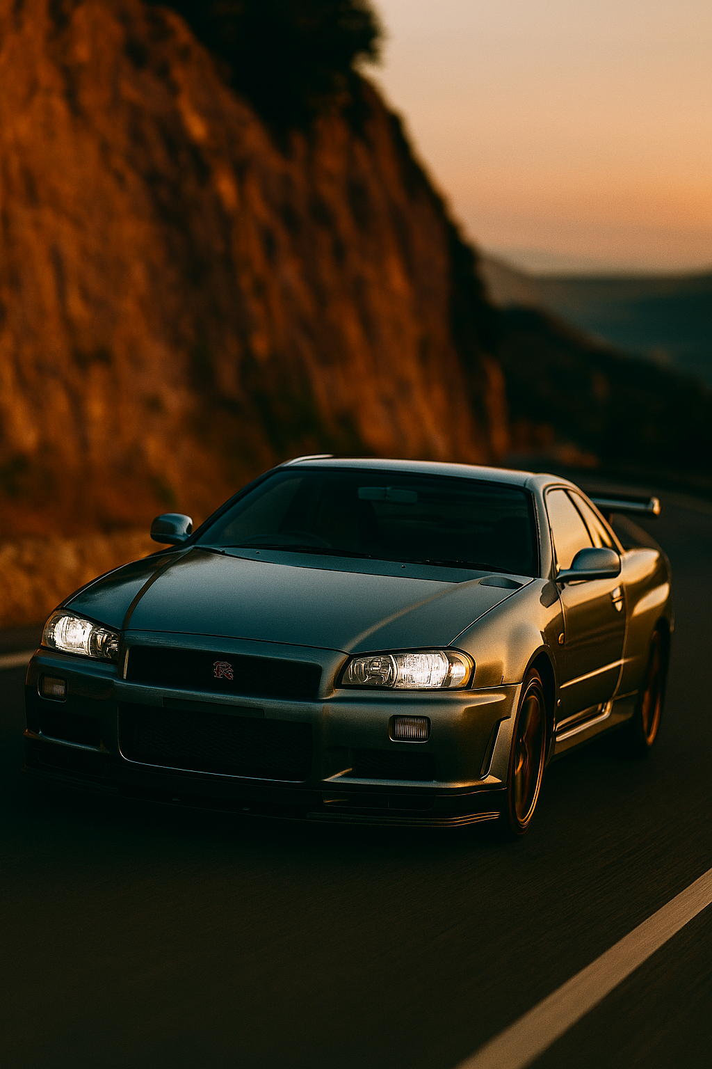 JDM street scene at dusk